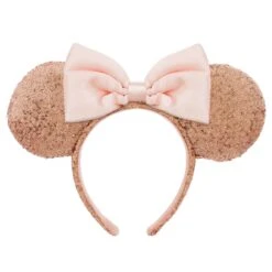 Disney Minnie Mouse Sequin Ear Headband For Adults – Rose Gold & Pink