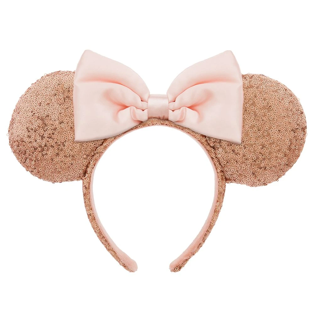 Disney Minnie Mouse Sequin Ear Headband For Adults – Rose Gold & Pink 3 Disney Minnie Mouse Sequin Ear Headband For Adults – Rose Gold & Pink