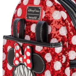Disney Minnie Mouse Sequin Polka Dot Loungefly Mini Backpack 10 Disney Minnie Mouse Sequin Polka Dot Loungefly Mini Backpack -Disney 4203105710102 3