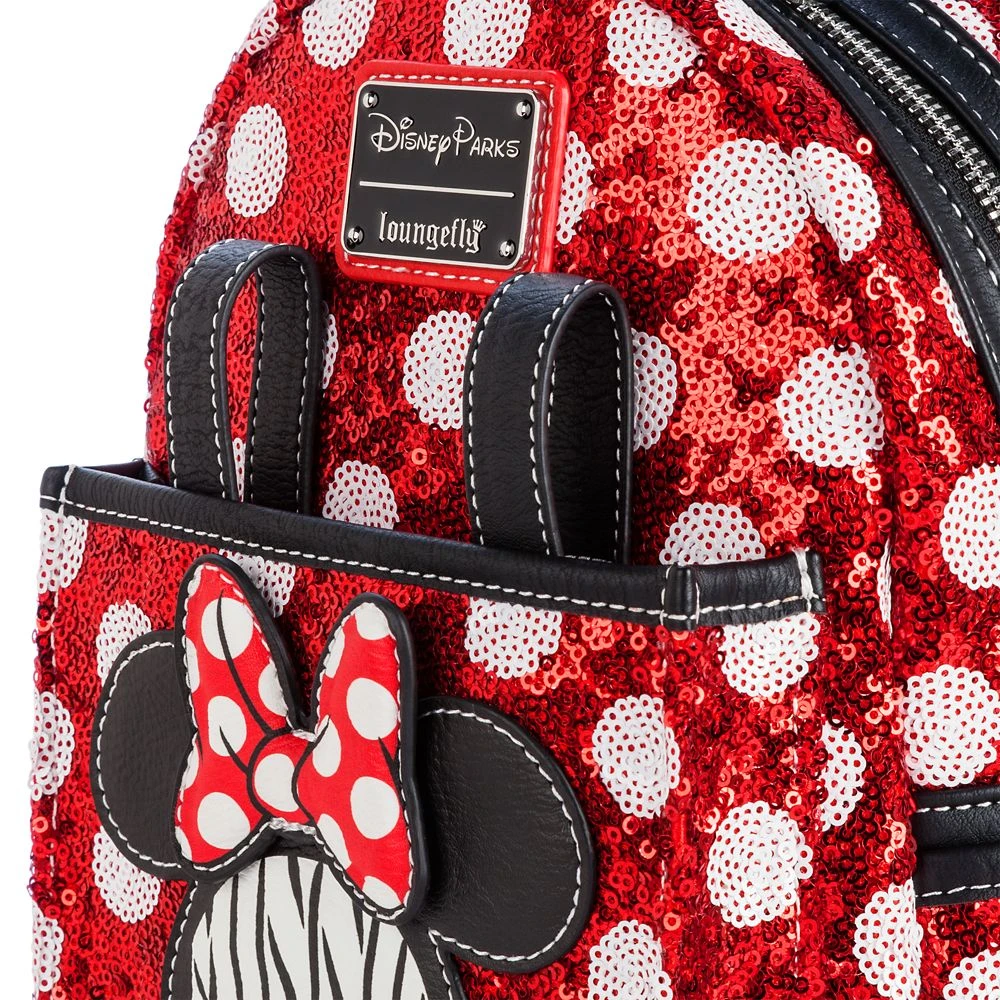 Disney Minnie Mouse Sequin Polka Dot Loungefly Mini Backpack 6 Disney Minnie Mouse Sequin Polka Dot Loungefly Mini Backpack - Image 4