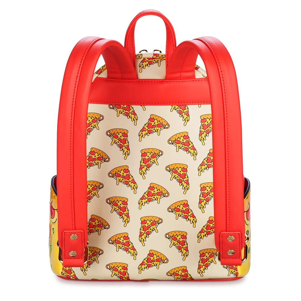 Mickey Mouse Pizza Loungefly Mini Backpack – Disney Eats 5 Mickey Mouse Pizza Loungefly Mini Backpack – Disney Eats - Image 3