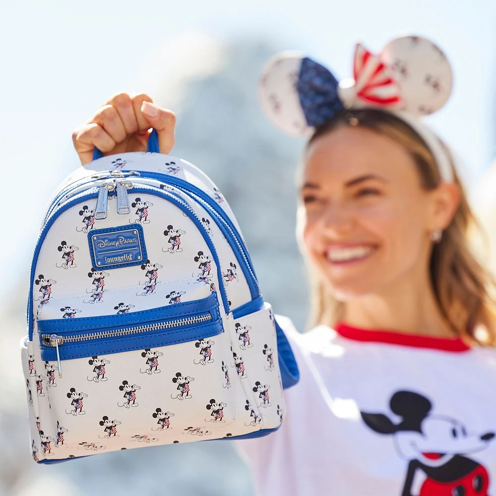 Disney Mickey Mouse Americana Loungefly Mini Backpack 4 Disney Mickey Mouse Americana Loungefly Mini Backpack - Image 2