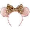 Minnie Mouse Disney Princess Ear Headband With Sequined Bow For Adults -Disney 4503059556013