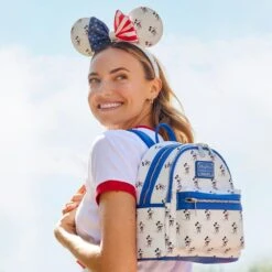 Disney Mickey And Minnie Mouse Americana Loungefly Ear Headband For Adults 12 Disney Mickey And Minnie Mouse Americana Loungefly Ear Headband For Adults -Disney 4503105710129 4