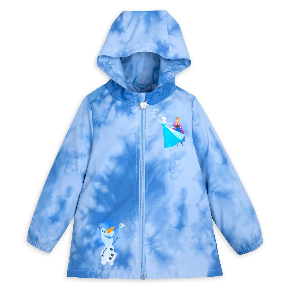 Disney Frozen Tie-Dye Hooded Rain Jacket For Girls 3 Disney Frozen Tie-Dye Hooded Rain Jacket For Girls