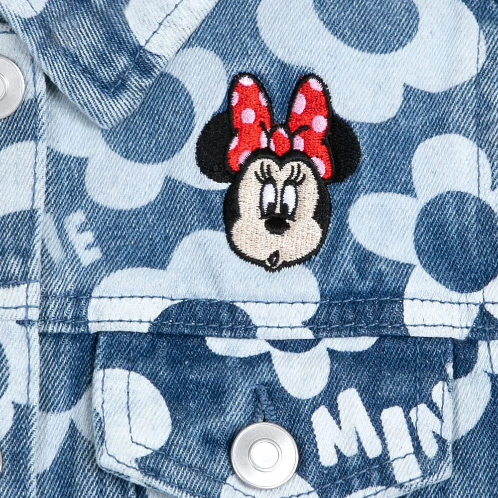 Disney Minnie Mouse Floral Denim Jacket For Girls 6 Disney Minnie Mouse Floral Denim Jacket For Girls - Image 4