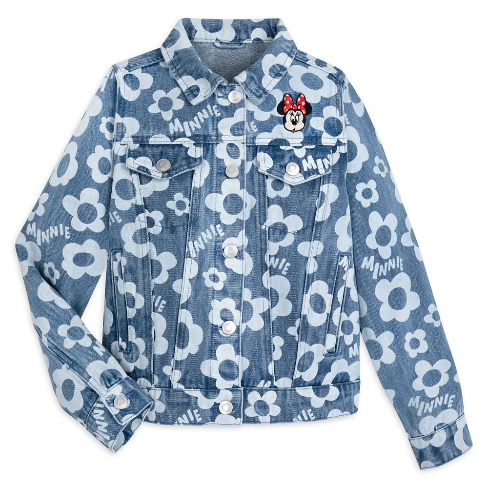 Disney Minnie Mouse Floral Denim Jacket For Girls 3 Disney Minnie Mouse Floral Denim Jacket For Girls
