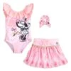Disney Minnie Mouse Pink Swimsuit And Hair Scrunchie Set For Girls -Disney 5006046950293