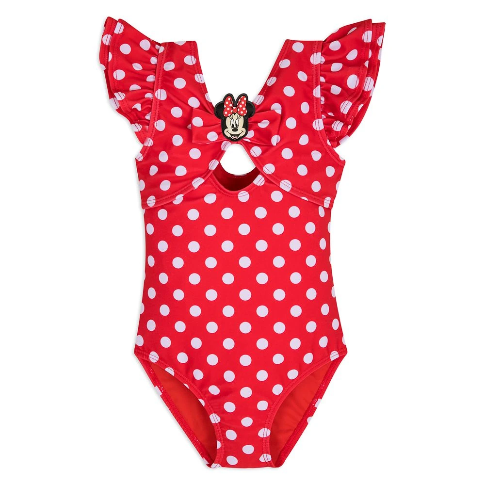 Disney Minnie Mouse Red Polka Dot Swimsuit For Girls 3 Disney Minnie Mouse Red Polka Dot Swimsuit For Girls