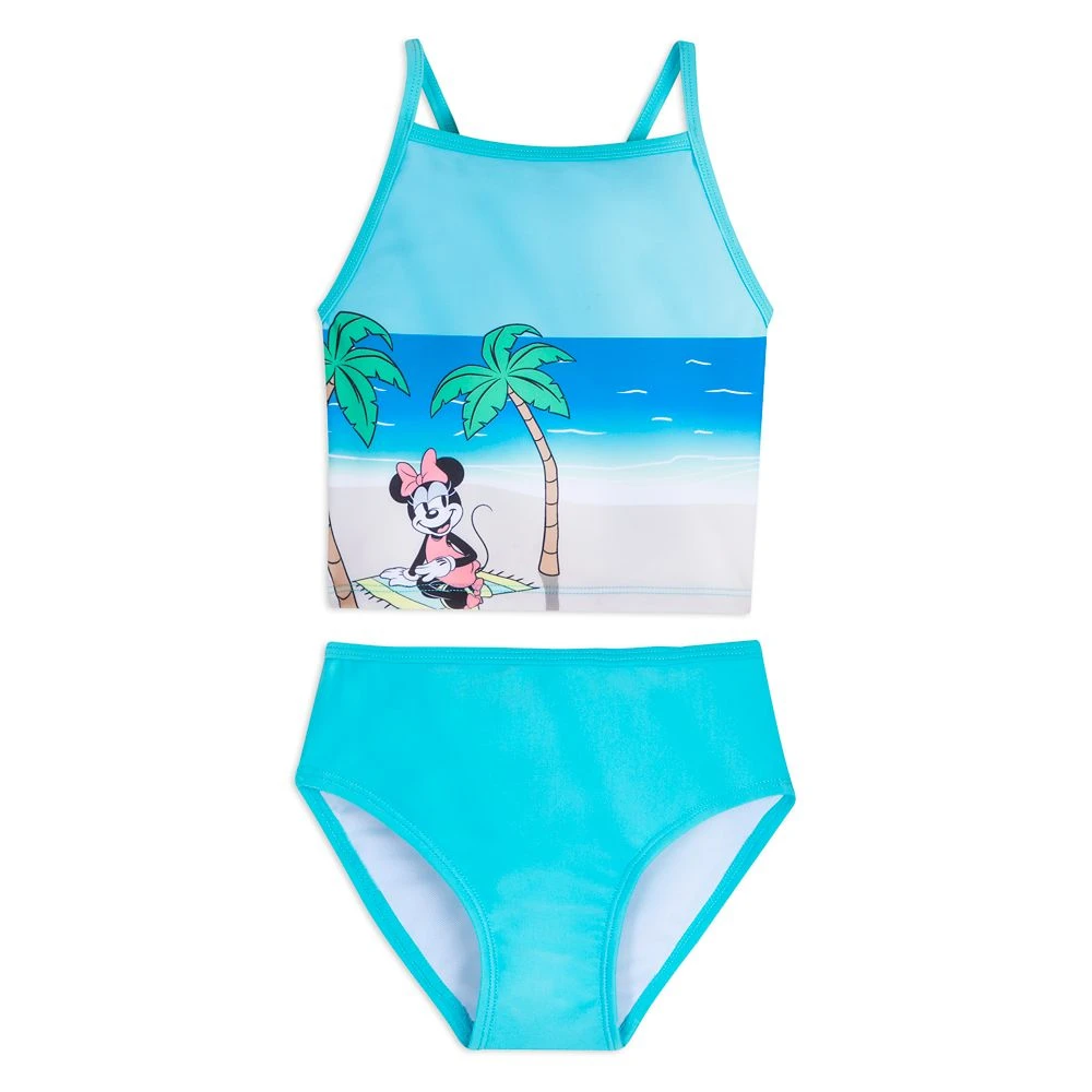 Disney Minnie Mouse Two-Piece Swimsuit For Girls 3 Disney Minnie Mouse Two-Piece Swimsuit For Girls