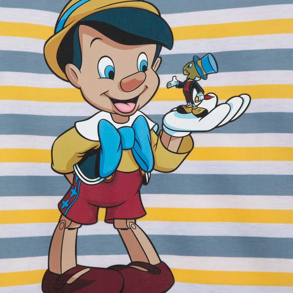 Disney Pinocchio And Jiminy Cricket Striped T-Shirt For Kids 7 Disney Pinocchio And Jiminy Cricket Striped T-Shirt For Kids - Image 5