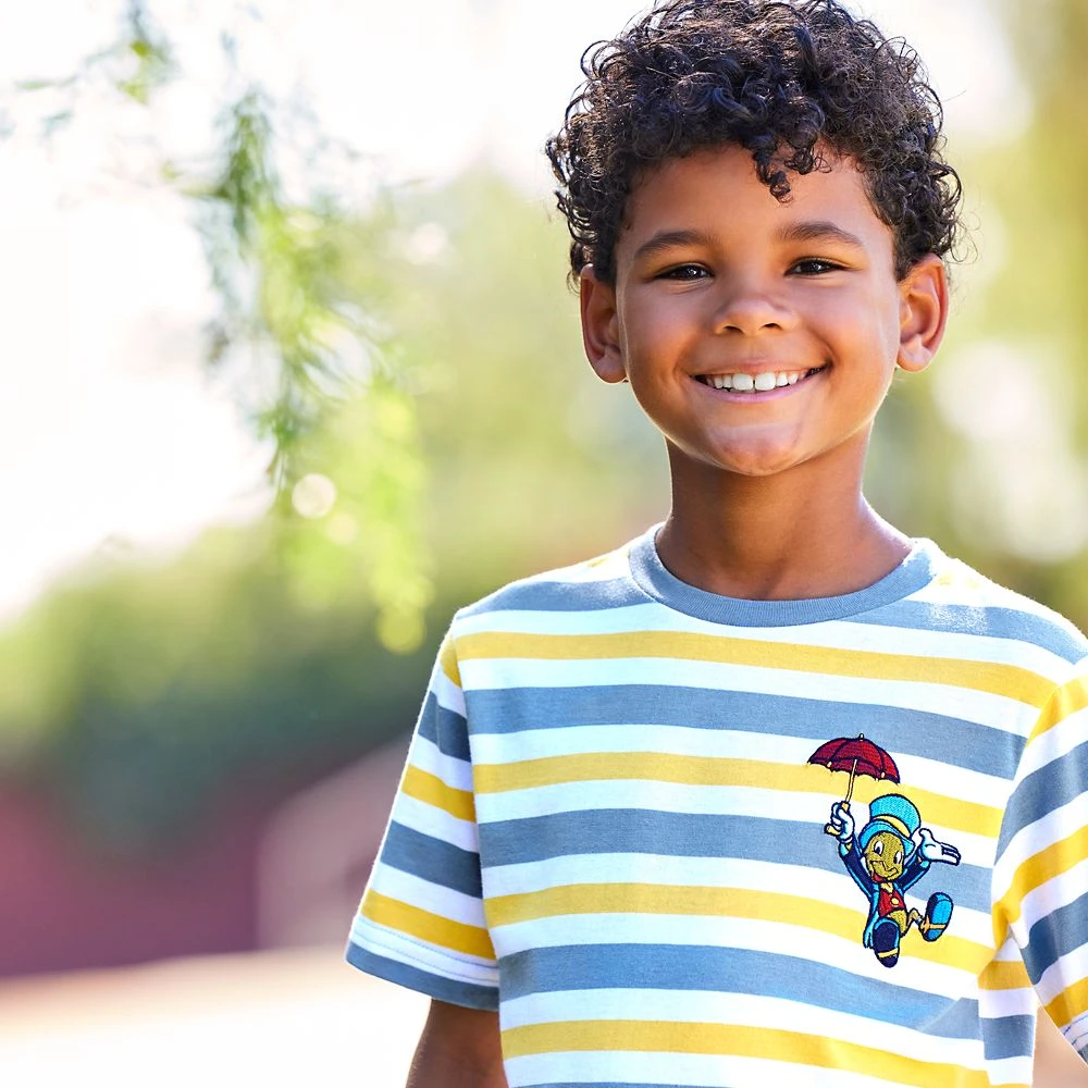 Disney Pinocchio And Jiminy Cricket Striped T-Shirt For Kids 9 Disney Pinocchio And Jiminy Cricket Striped T-Shirt For Kids - Image 7
