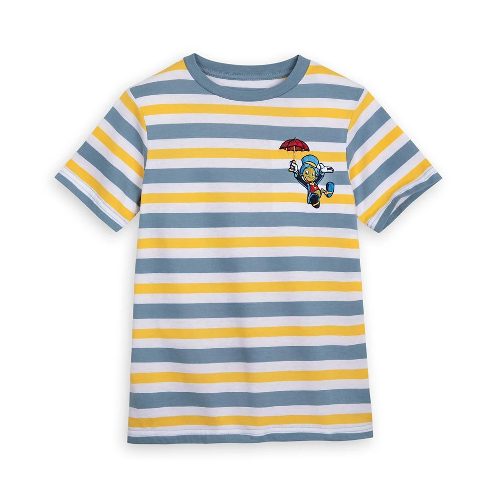 Disney Pinocchio And Jiminy Cricket Striped T-Shirt For Kids 3 Disney Pinocchio And Jiminy Cricket Striped T-Shirt For Kids