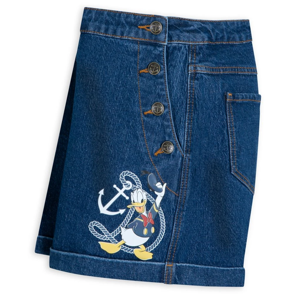 Disney Donald Duck Denim Shorts For Women – 90th Anniversary 6 Disney Donald Duck Denim Shorts For Women – 90th Anniversary - Image 4
