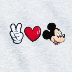 Disney Mickey Mouse ''Peace, Love, Mickey'' Pullover Sweatshirt For Women -Disney 5102057430347 3