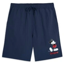 Mickey Mouse Standing Family Matching Shorts For Adults – Disneyland – Navy