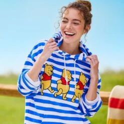 Disney Winnie The Pooh Striped Pullover Hoodie For Adults -Disney 5201059750216 4