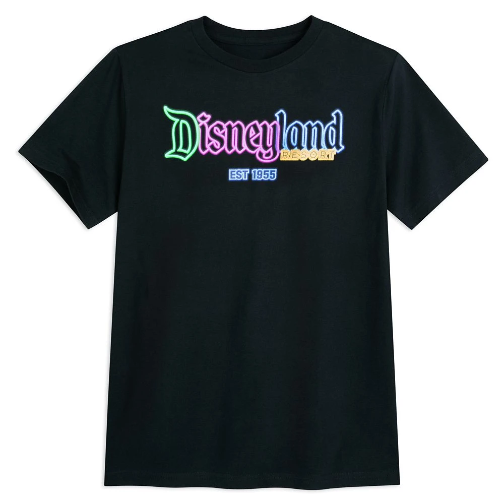 Disneyland Glow-in-the-Dark Neon Logo T-Shirt For Adults 3 Disneyland Glow-in-the-Dark Neon Logo T-Shirt For Adults