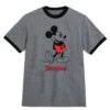 Mickey Mouse Standing Ringer T-Shirt For Adults – Disneyland -Disney 5205057340192