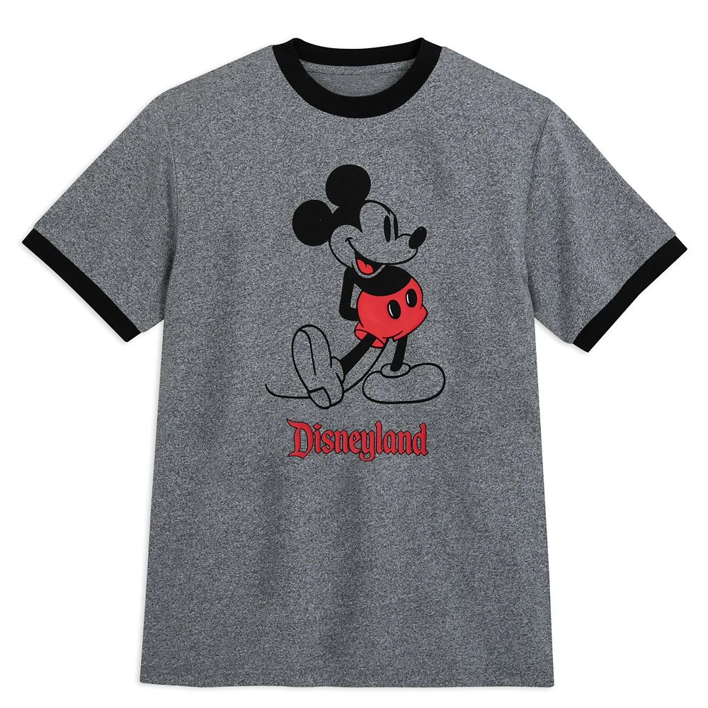 Mickey Mouse Standing Ringer T-Shirt For Adults – Disneyland 3 Mickey Mouse Standing Ringer T-Shirt For Adults – Disneyland