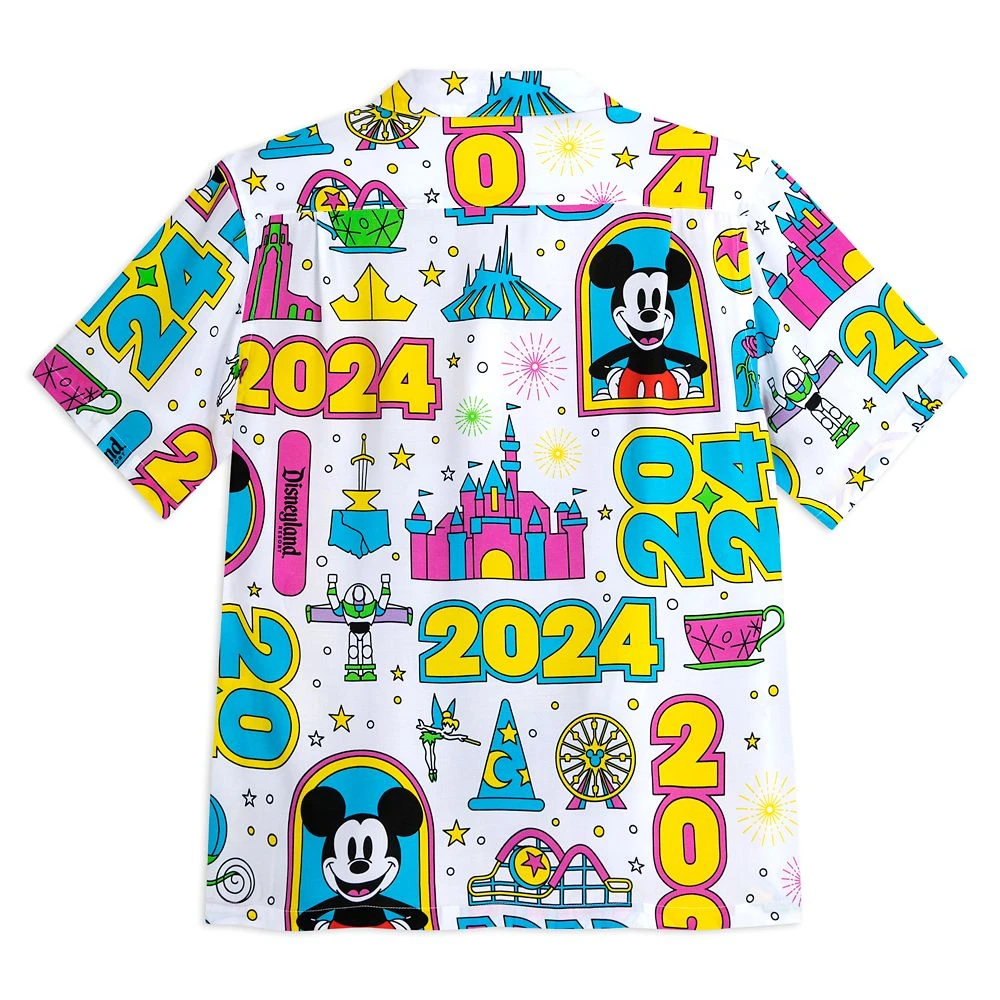 Mickey And Minnie Mouse Woven Shirt For Adults – Disneyland 2024 4 Mickey And Minnie Mouse Woven Shirt For Adults – Disneyland 2024 - Image 2