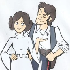 Disney Princess Leia And Han Solo ''I Love You'' Couples Spirit Jersey For Adults – Star Wars – White -Disney 5302058380065 3