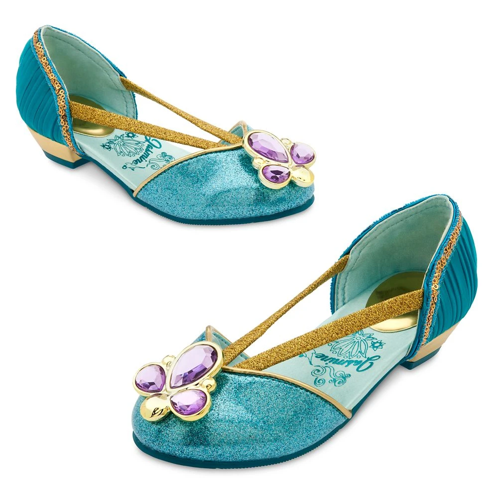 Disney Jasmine Costume Shoes For Kids – Aladdin 3 Disney Jasmine Costume Shoes For Kids – Aladdin