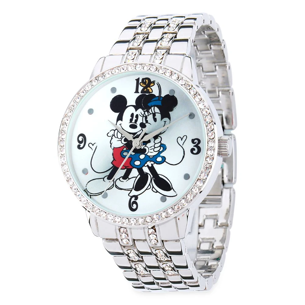 Disney Mickey And Minnie Mouse Silver Alloy Watch For Women 3 Disney Mickey And Minnie Mouse Silver Alloy Watch For Women