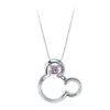 Disney Mickey Mouse June Birthstone Necklace For Women – Light Amethyst -Disney 6730058010180