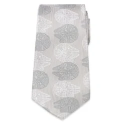 Disney Millennium Falcon Gray Silk Tie For Adults – Star Wars -Disney 6730059363214 1