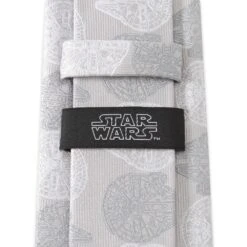Disney Millennium Falcon Gray Silk Tie For Adults – Star Wars -Disney 6730059363214 3