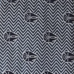Disney Millennium Falcon Herringbone Blue Silk Tie For Adults – Star Wars -Disney 6730059363452 2