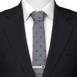 Disney Millennium Falcon Herringbone Blue Silk Tie For Adults – Star Wars -Disney 6730059363452 4