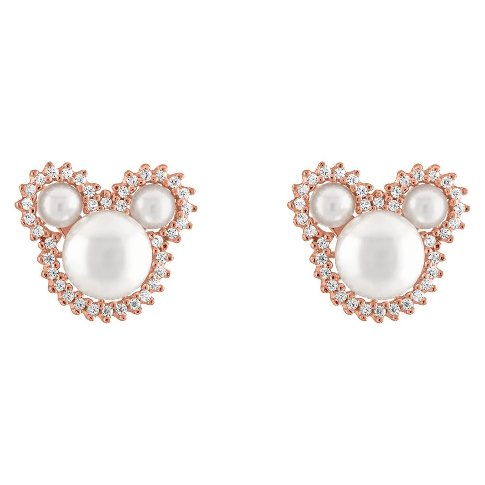 Disney Mickey Mouse Icon Pearl Earrings By Rebecca Hook – Rose Gold 3 Disney Mickey Mouse Icon Pearl Earrings By Rebecca Hook – Rose Gold