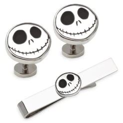 Disney Jack Skellington Cufflinks And Tie Clip Set – The Nightmare Before Christmas
