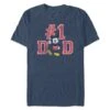 Disney Mickey Mouse ''#1 Dad'' Heathered T-Shirt For Men -Disney 7002107060122
