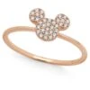 Disney Mickey Mouse Icon Ring By CRISLU – Rose Gold -Disney 7401057012032