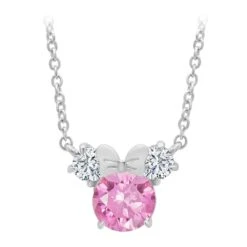 Disney Minnie Mouse Necklace For Kids By CRISLU – Pink