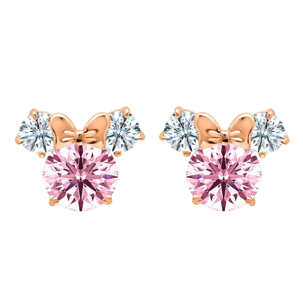 Disney Minnie Mouse Earrings For Kids By CRISLU – Pink 4 Disney Minnie Mouse Earrings For Kids By CRISLU – Pink - Image 2