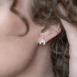 Disney Mickey Mouse Fantasyland Castle Earrings By Rebecca Hook – Silver -Disney 7401057283074 1