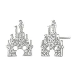 Disney Mickey Mouse Fantasyland Castle Earrings By Rebecca Hook – Silver -Disney 7401057283074 2
