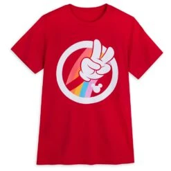Mickey Mouse Peace Sign T-Shirt For Adults – Disney Pride Collection