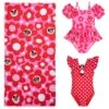 Disney Minnie Mouse Red Swim Collection For Girls 2 Disney Minnie Mouse Red Swim Collection For Girls -Disney psredminniemouseswim010124